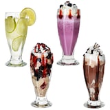 thumbnail of 12x LONDON Eisbecher mit Fuß 350ml klar hohe Eiskaffeebecher Shake Cocktails