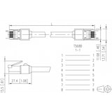thumbnail of METZ CONNECT Patchkabel Cat.6 (Class E) S/FTP, Ultraflex500 VoIP, AWG 26, LSOH, weiß, 0,5 m