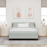 thumbnail of vidaXL Boxspringbett mit Kopfteil Hellgrau 200 x 160 cm Samt