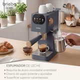 thumbnail of Cafetera Espresso 20 Bares Compatible Cápsulas Nespresso y Café Molido Espumador Leche, Briebe, Nodic, EC1180GRY, Gris