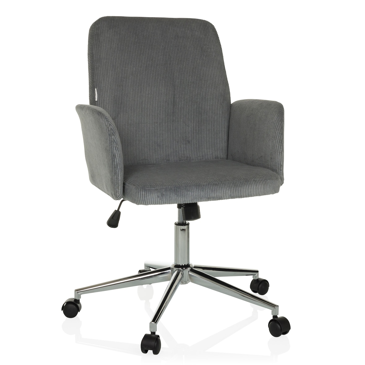 Bürostuhl / Drehstuhl / Schalenstuhl SOLAO CORD Stoff grau hjh OFFICE