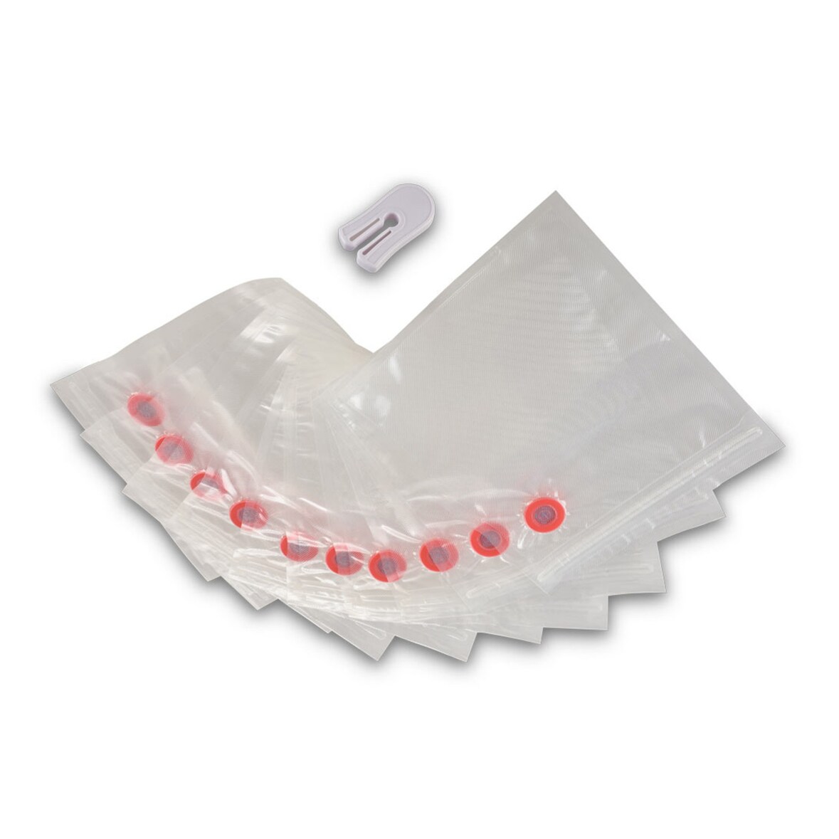 Solis Zip Vakuumierbeutel 10 Stück, 20 x 23 cm, BPA-frei, Dicke 150 - 170 µm