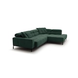 thumbnail of KAWOLA Sofa OHIO Ecksofa Feincord grün mit motorischem Sitzvorzug Recamiere rechts