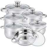 thumbnail of Batterie de Cuisine 12 Pièces en Acier Inoxydable  HG1241-IX usage non-intensif Herzberg