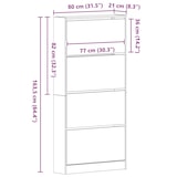 thumbnail of vidaXL Schuhschrank mit Regal Schwarz Eichen-Optik 80 x 21 x 163,5 cm