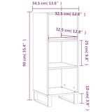 thumbnail of Helloshop26 - Buffet Sideboard Kommode Schrank Aufbewahrungseinheit Organizer Küche Wohnzimmer Lounge Sonoma 34,5 x 32,5 x 90 cm 02_0036298