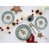 thumbnail of CreaTable Weihnachten Grün Tellerset 12-tlg Steingut