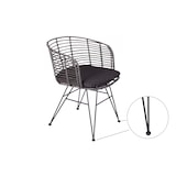 thumbnail of Esszimmerstuhl Rattanstuhl Farbe anthrazit inkl. Sitzkissen NAIROBI