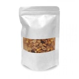 thumbnail of Bolsas Blancas de papel plastificado Doypack Kraft, con ventana 12x20x6 cm. Paquete 100 Uds.