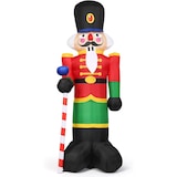 thumbnail of COSTWAY 240 cm aufblasbarer Nussknacker-Soldat, Weihnachtsmann-Soldat mit 3 LED-Lichtern, Weihnachtsdekoration für den Innen- und Außenbereich