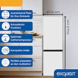 thumbnail of Exquisit Kühl-Gefrierkombination, Kühlschrank mit Gefrierfach, 4-Sterne-Gefrieren, 157 Liter, KGC5231-60-E-050C weiss