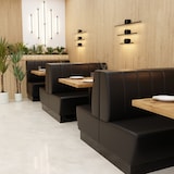 thumbnail of Gastro Sitzbank Amsterdam | 120 cm breit | Schwarz | Vertikal gestreift | Dinerbank