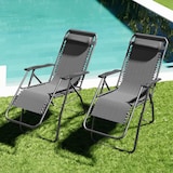 thumbnail of 2 Sedie Sdraio Poltrona Relax Reclinabile Gravità 0 Design Ergonomico Richiudibile In Acciaio Portata Max 120 Kg