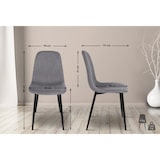 thumbnail of Chaise de salle à manger Napier Gris/Tissu