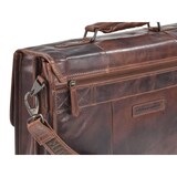 thumbnail of Greenburry Rugged Aktentasche Businesstasche Leder 41x30 cm braun