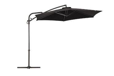 Tarrington House Ombrellone rotondo a semaforo Helena, acciaio, Ø 3 x 2.52 m, con manovella, idrorepellente, antracite