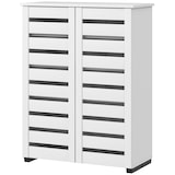 thumbnail of HOMCOM Mobile Scarpiera a 5 Livelli con Ante a Doghe in Legno Bianco