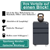 thumbnail of PRIOstahl Möbelrollen Transparente Rollen 50mm 2x Lenkrollen + 2x Bremsrollen