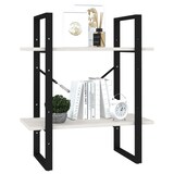 thumbnail of vidaXL Bücherregal 2 Fächer Weiß 60x30x70 cm Kiefer Massivholz