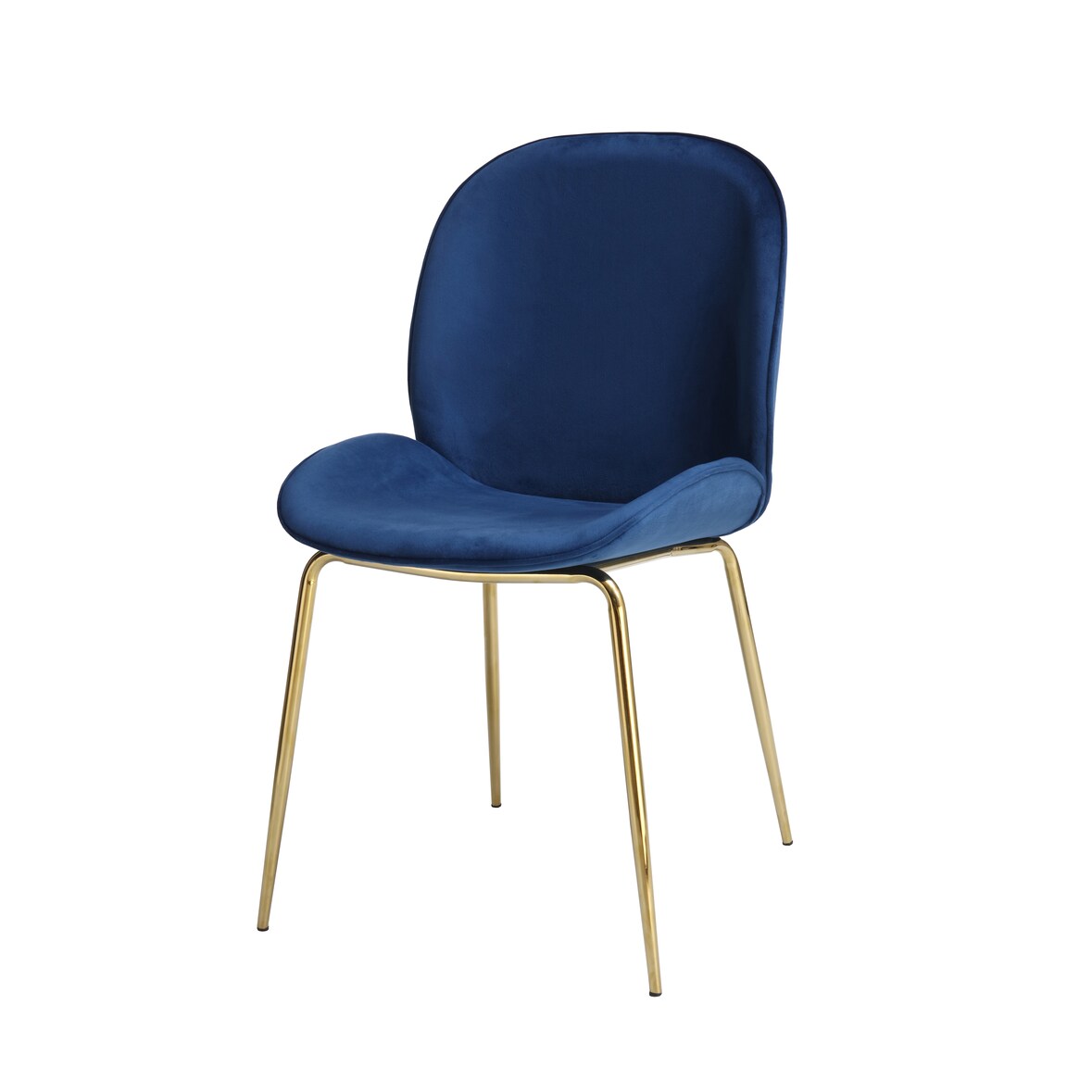 Stuhl Emberlyn 100 2er-Set Blau / Messing