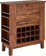 thumbnail of Hausbar Sheesham Massivholz  Weinschrank für Flaschen : Farbe - Sheesham