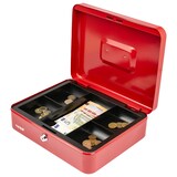 thumbnail of HMF Geldkassette abschließbar, Kasse mit Münzeinsatz, 5 Münzfächer, 30 x 24 x 9 cm, Rot