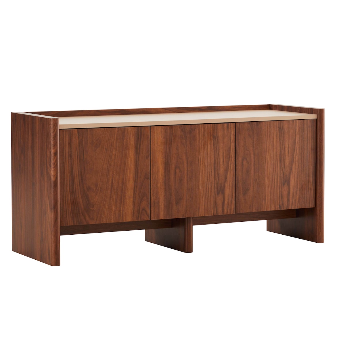 Mobile TV essenziale rettangolare L120 cm legno scuro