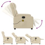 thumbnail of vidaXL Massagesessel Elektrisch Creme Stoff