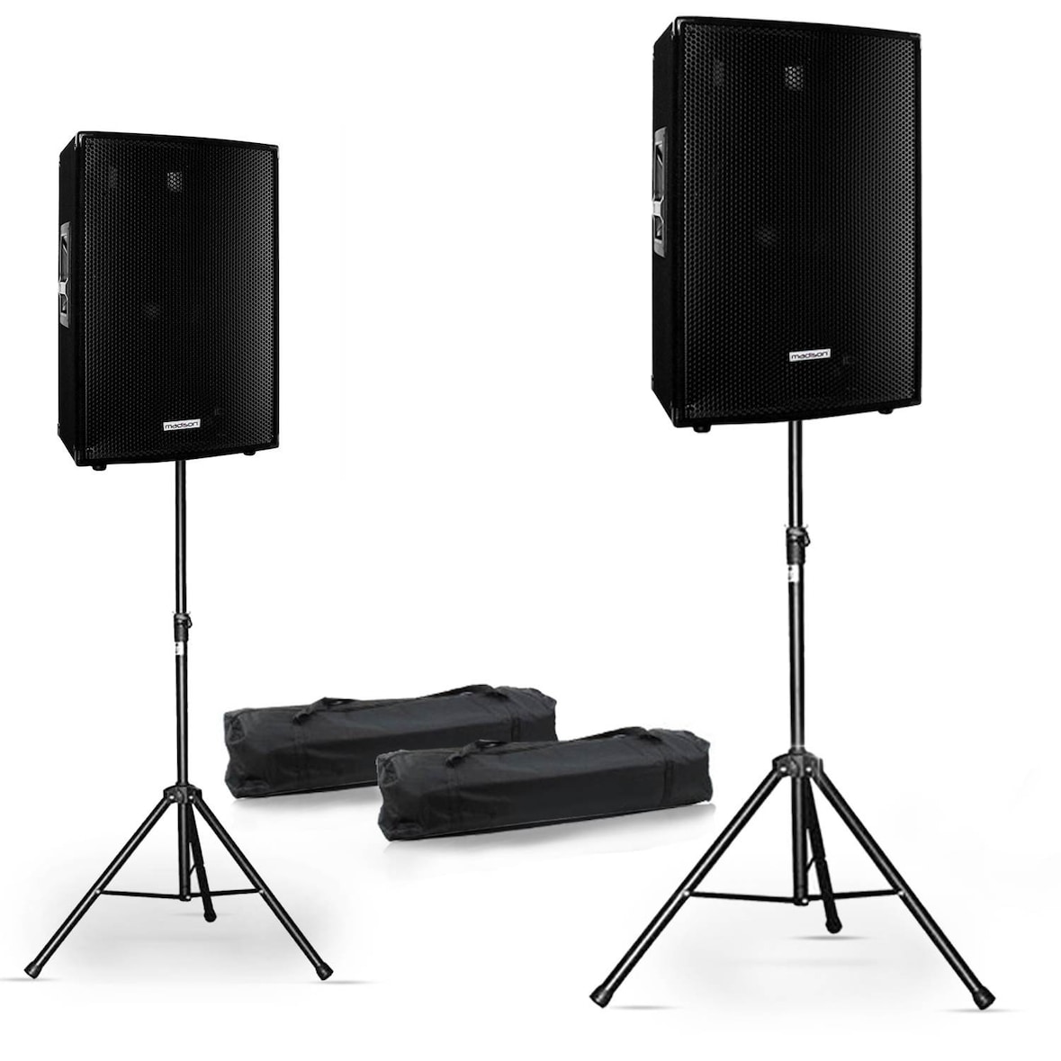 Pack SONO 2 enceintes 2x700W AMP-1000 MKII Pieds+cables