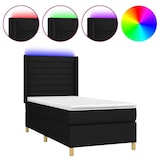 thumbnail of vidaXL Boxspringbett mit Matratze & LED Schwarz 80x200 cm Stoff