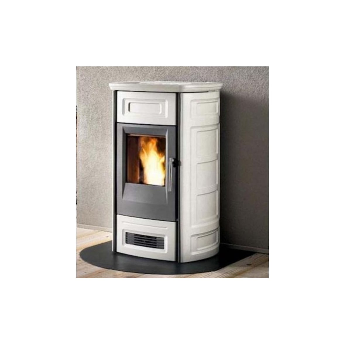 Tapete para lareira Fogão a gás 69 x 69 cm Aço Preto Verniz Espessura 2 mm 10,5 kg
