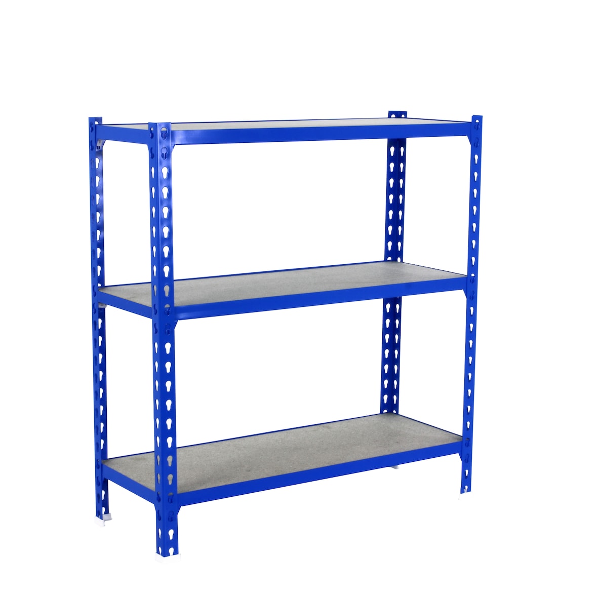 Estantería Metálica, 900x1200x500 mm, 3 Alturas, Bandeja Madera, 200 kg de Punto Flexión