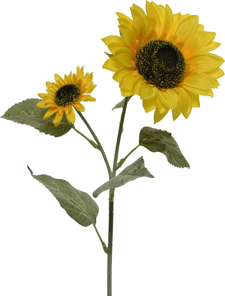Künstliche Sonnenblumen am Stiel 72cm Kunstblumen Seidenblumen Herbstblume Zweig