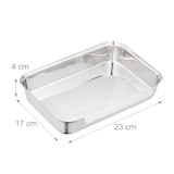 thumbnail of Relaxdays Panierstraße Edelstahl, 3 Schnitzel Panierset Schalen, mit Panierzange, stapelbar, spülmaschinenfest, silber