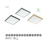 thumbnail of 24W LED Deckenleuchte Deckenlampe IP44 für innen und Außen Eckig 30x30 1680 Lumen Schwarz