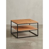 thumbnail of Industrial Couchtisch aus Akazienholz und Metallbeinen, Platzsparendes Design, Handgefertigt, 2 Ablageflächen. 60x60x41 cm | Kadima Design