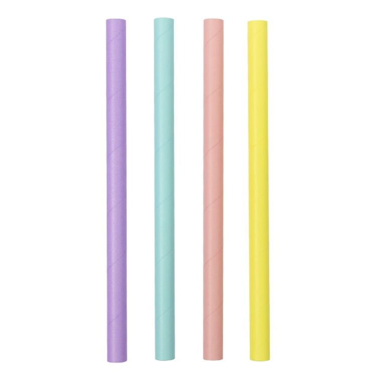 MONOUSO - Cannuccia Dritta di Carta Colori Ø1,2cm 20cm (50 Pezzi)