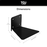 thumbnail of TOJ Living Schwebendes Bücherregal – 3er-Set – Unsichtbares Wandregal – Schwarz – Bücherregal