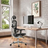 thumbnail of Bureaustoel / directiestoel ERGOHUMAN GEN2 zitting leder / rugleuning netbespanning zwart hjh OFFICE