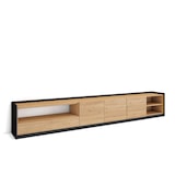 thumbnail of Mueble TV, Televisión, Muebles de salón, almacenaje, 310x37x50cm, Para TV hasta 80", Con almacenamiento, Estilo Moderno, Roble y negro