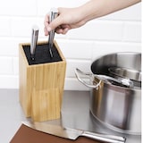thumbnail of Bloque de cuchillos de madera universal Vogue