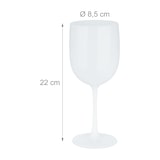 thumbnail of Relaxdays Weingläser Kunststoff, 6er Set, bruchsicher, BPA-frei, 400 ml, Mehrweg Rotweingläser, Camping Weinkelche, weiß