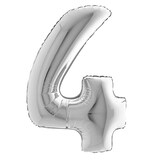 thumbnail of Ballons mylar 36 cm "4" argent (30 unités) MESA BELLA