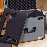 thumbnail of HMF 14422-02 Alu Fotokoffer, Miniaturenkoffer mit Rasterschaumstoff, 46 x 33 x 41 cm