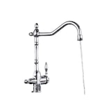 thumbnail of KLARWERK® Julian | Retro 3-Wege Armatur Edelstahl Chrom glänzend | Vintage Filter Wasserhahn Küche Silber| Osmose Mischbatterie U-Auslauf 3 Anschlüsse