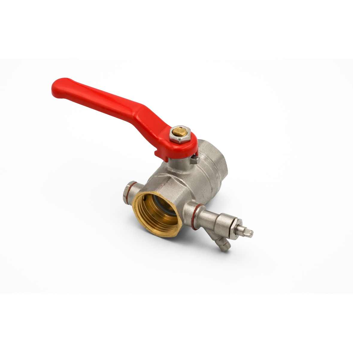 Messing Kugelhahn Kugelventil 1` Zoll DN25 Entleerung