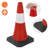 thumbnail of ECD Germany 5 x Verkehrskegel 51 cm Rot-Weiß mit Fuß Reflektierend Warnkegel Leitkegel Verkehrshütchen Markierungskegel
