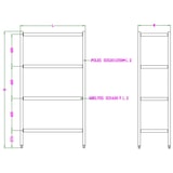 thumbnail of Combisteel stellingsysteem met 4 schappen van verchroomd staal, 1200x500x1800 mm