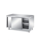 thumbnail of Tavolo armadiato con scorrevoli, senza alzatina posteriore. Prof. 70  - 180x70x85h