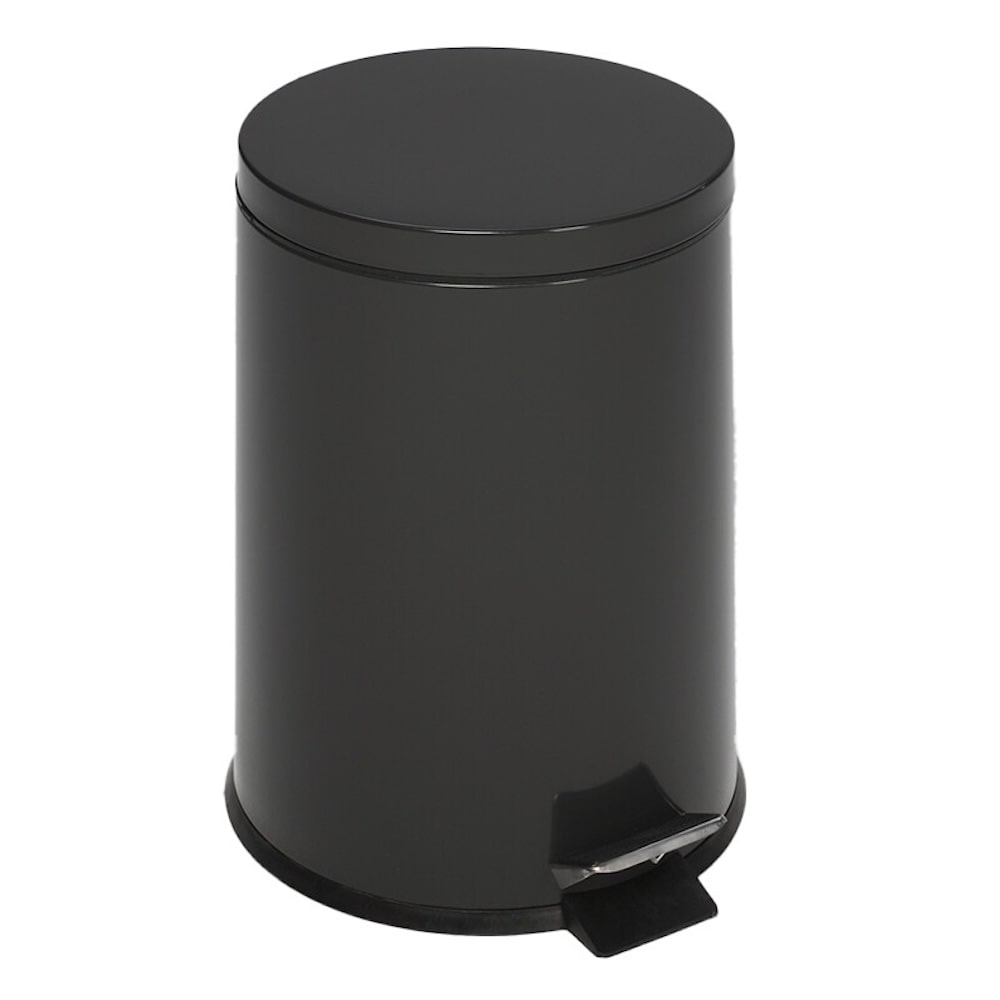 PROREGAL Robuster Tretabfallsammler mit Fußpedal & Inneneimer mit Griff | 12 Liter, HxBxT 40x25x25cm | Verzinkter Stahl | Anthrazit | Mülleimer